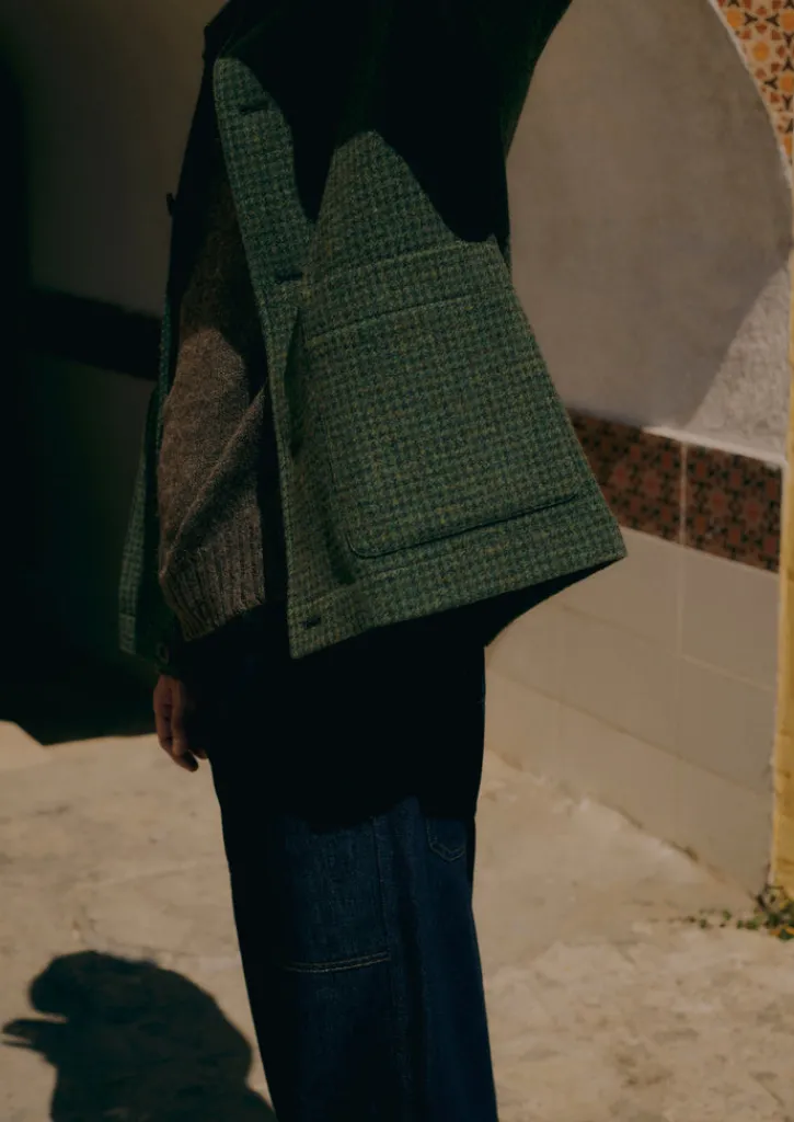 TOAST Dogtooth Wool Chore Jacket- Coats & Jackets