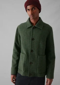 TOAST Dogtooth Wool Chore Jacket- Coats & Jackets