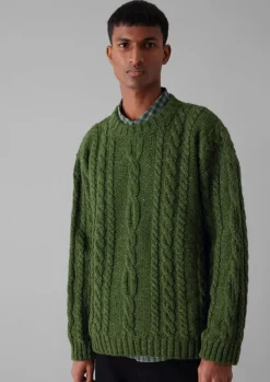 TOAST Donegal Wool Cable Sweater- Knitwear