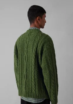 TOAST Donegal Wool Cable Sweater- Knitwear