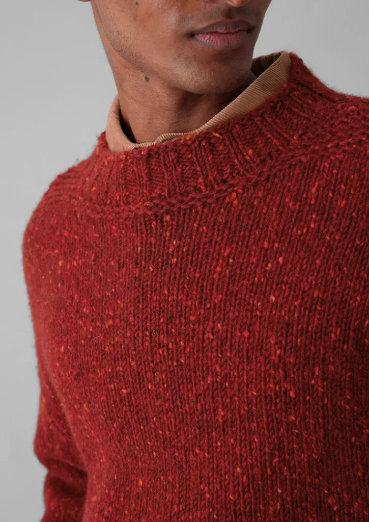 TOAST Donegal Wool High Neck Easy Sweater- Knitwear