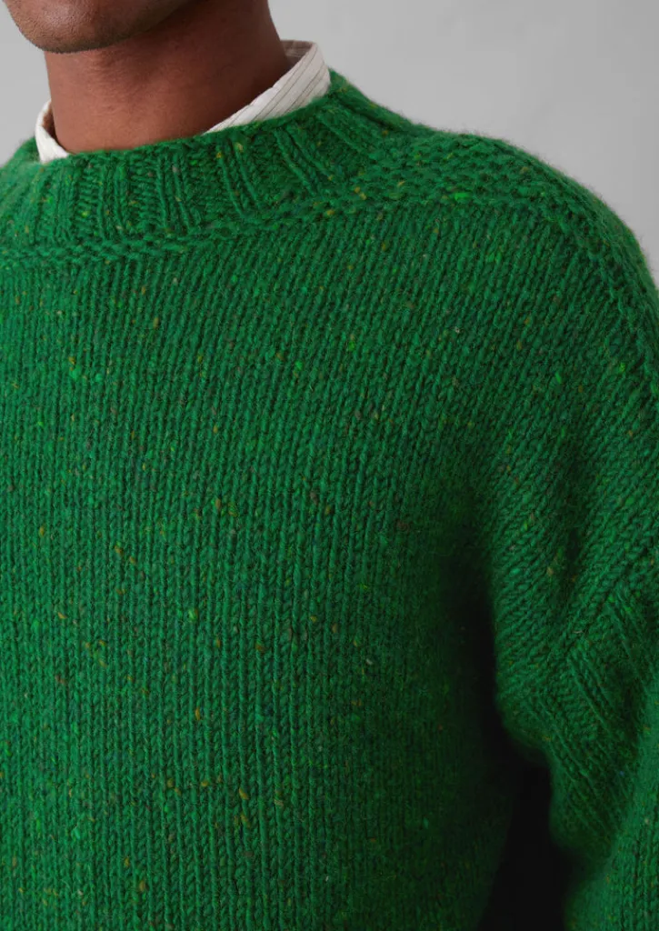 TOAST Donegal Wool High Neck Easy Sweater- Knitwear