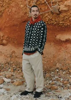 TOAST Donegal Wool Jacquard Sweater- Knitwear