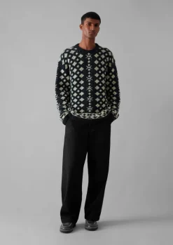 TOAST Donegal Wool Jacquard Sweater- Knitwear