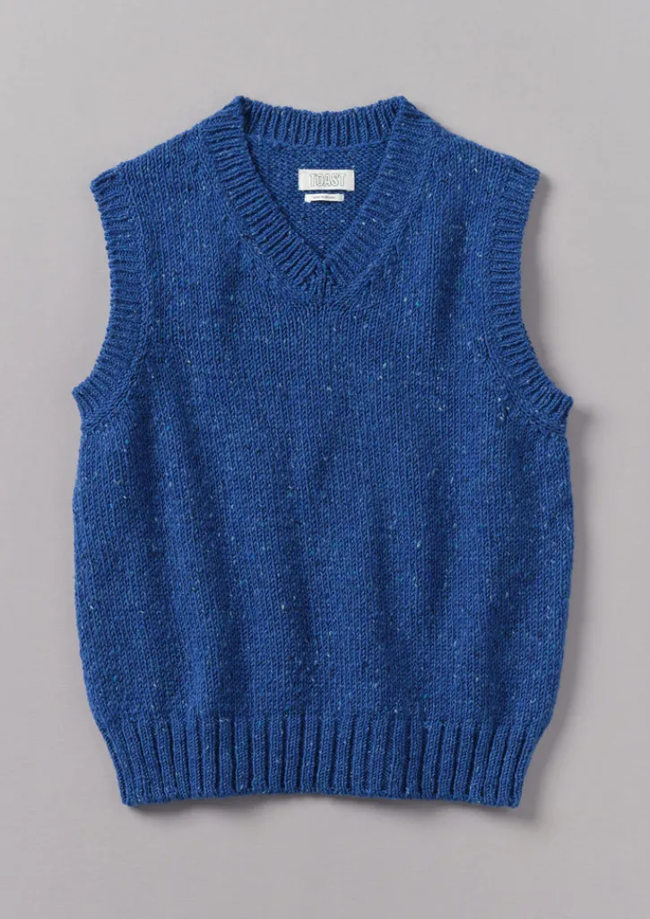 TOAST Donegal Wool Knitted Tank- Knitwear