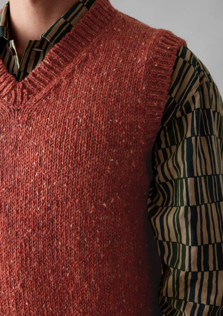 TOAST Donegal Wool Knitted Tank- Knitwear