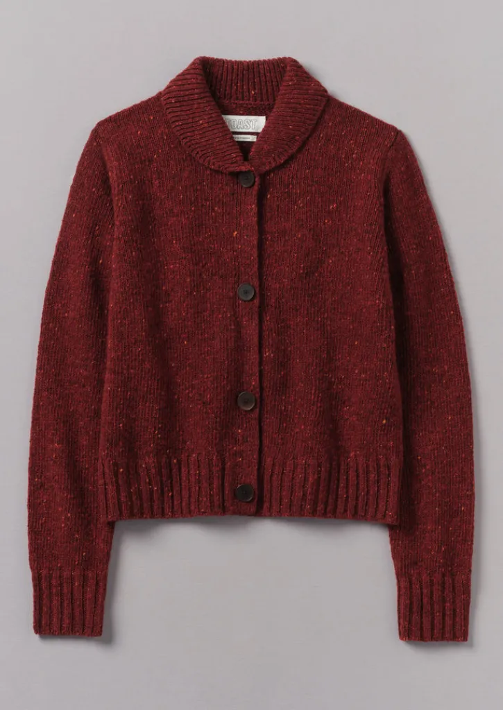 TOAST Donegal Wool Round Collar Cardigan-Women Knitwear
