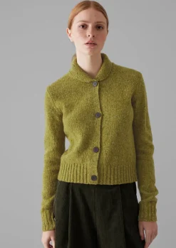 TOAST Donegal Wool Round Collar Cardigan-Women Knitwear