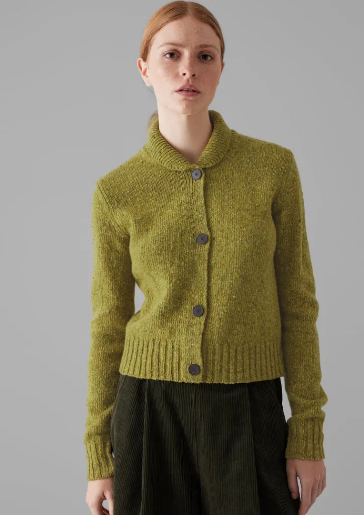 TOAST Donegal Wool Round Collar Cardigan-Women Knitwear