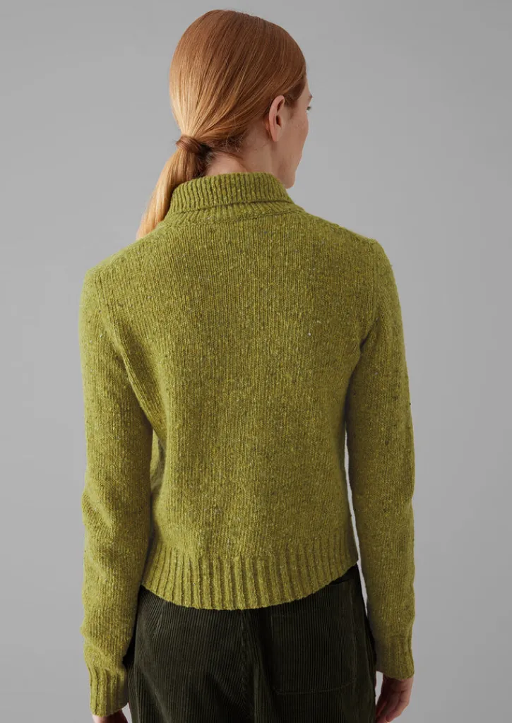 TOAST Donegal Wool Round Collar Cardigan-Women Knitwear
