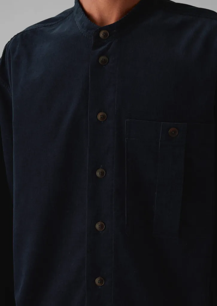 TOAST Dropped Shoulder Organic Cord Grandad Shirt- Cord|Shirts