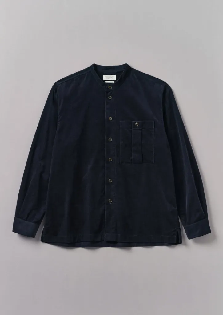 TOAST Dropped Shoulder Organic Cord Grandad Shirt- Cord|Shirts