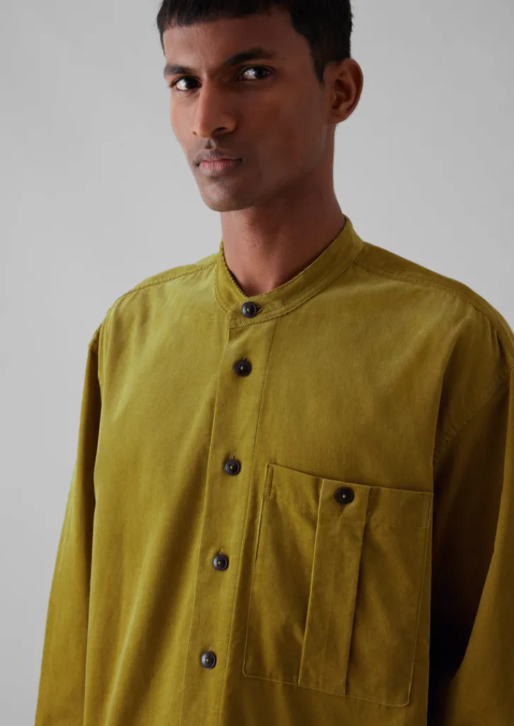 TOAST Dropped Shoulder Organic Cord Grandad Shirt- Cord|Shirts