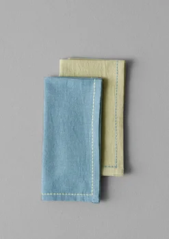 TOAST Embroidered Cotton Linen Napkin Set- Textiles|Tableware