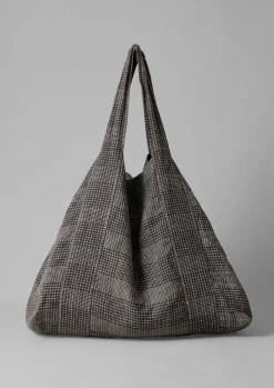 TOAST Etched Check Linen Bag-Women Bags & Belts