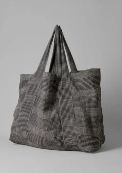 TOAST Etched Check Linen Bag-Women Bags & Belts