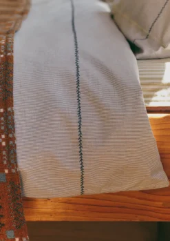 TOAST Fine Stripe Organic Cotton Duvet Cover- Textiles|Bed Linen