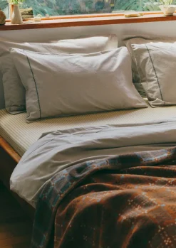 TOAST Fine Stripe Organic Cotton Oxford Pillowcase Set- Textiles|Bed Linen