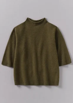 TOAST Fine Wool Cashmere Half Sleeve Sweater-Women Cashmere|Knitwear