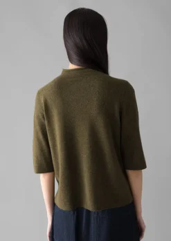 TOAST Fine Wool Cashmere Half Sleeve Sweater-Women Cashmere|Knitwear