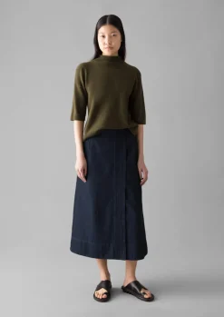 TOAST Fine Wool Cashmere Half Sleeve Sweater-Women Cashmere|Knitwear