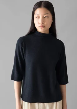 TOAST Fine Wool Cashmere Half Sleeve Sweater-Women Cashmere|Knitwear