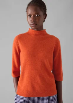 TOAST Fine Wool Cashmere Half Sleeve Sweater-Women Cashmere|Knitwear