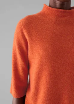 TOAST Fine Wool Cashmere Half Sleeve Sweater-Women Cashmere|Knitwear