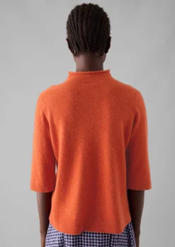 TOAST Fine Wool Cashmere Half Sleeve Sweater-Women Cashmere|Knitwear