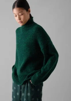 TOAST Flecky Wool Cashmere High Neck Sweater-Women Cashmere|Knitwear