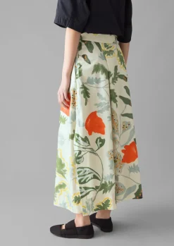 TOAST Foliage Print Poplin Skirt-Women Skirts