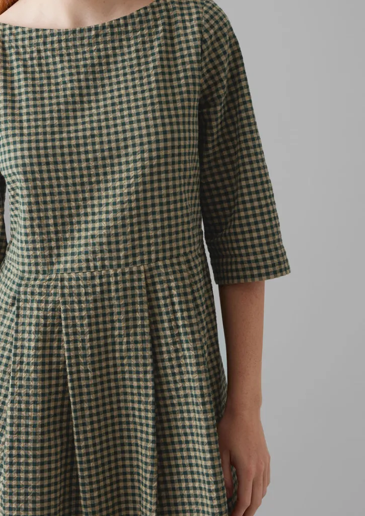 TOAST Franca Cotton Gingham Seersucker Dress-Women Dresses