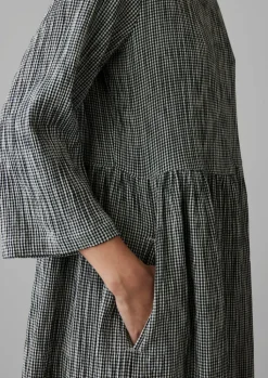 TOAST Freya Gingham Crinkle Cotton Dress-Women Loungewear|Dresses