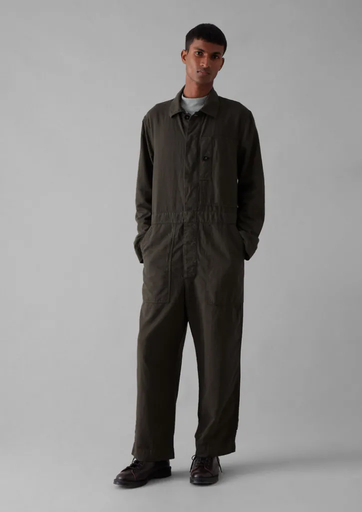 TOAST Garment Dyed Canvas Overalls- Linen|Workwear