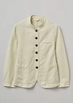 TOAST Garment Dyed Cotton Linen Neat Jacket-Women Coats & Jackets