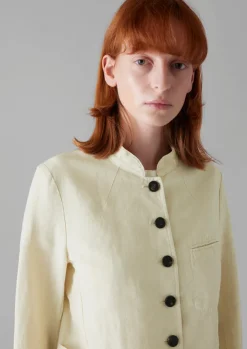 TOAST Garment Dyed Cotton Linen Neat Jacket-Women Coats & Jackets