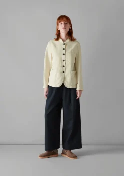 TOAST Garment Dyed Cotton Linen Neat Jacket-Women Coats & Jackets