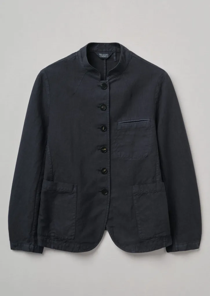 TOAST Garment Dyed Cotton Linen Neat Jacket-Women Coats & Jackets