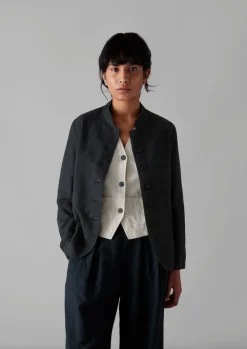 TOAST Garment Dyed Cotton Linen Neat Jacket-Women Coats & Jackets
