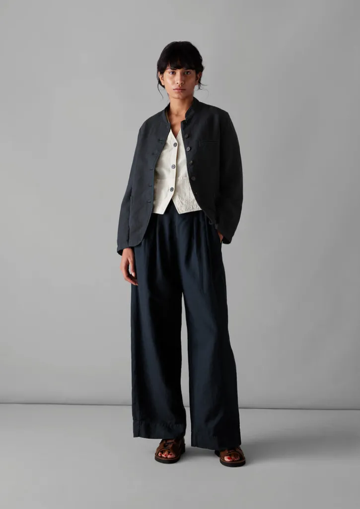 TOAST Garment Dyed Cotton Linen Neat Jacket-Women Coats & Jackets