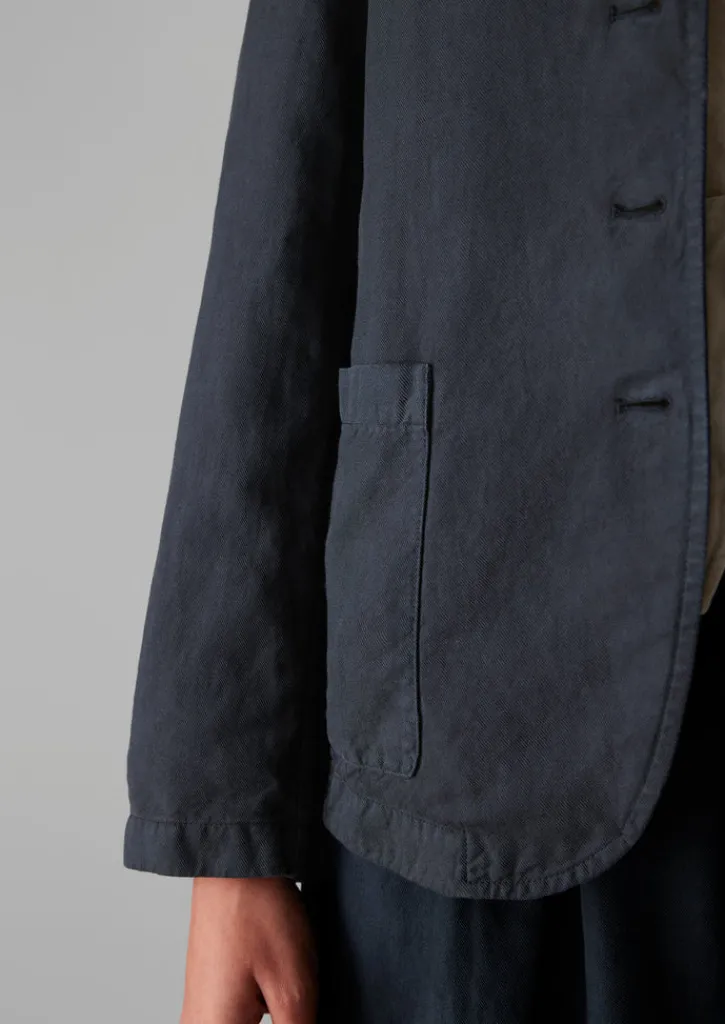 TOAST Garment Dyed Cotton Linen Neat Jacket-Women Coats & Jackets