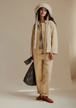 TOAST Garment Dyed Cotton Linen Jacket-Women Linen|Coats & Jackets