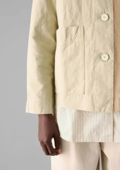 TOAST Garment Dyed Cotton Linen Jacket-Women Linen|Coats & Jackets