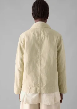 TOAST Garment Dyed Cotton Linen Jacket-Women Linen|Coats & Jackets