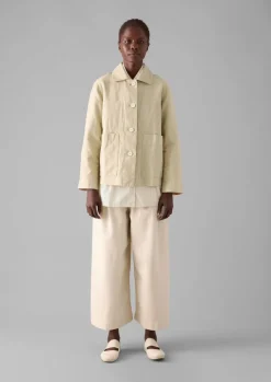 TOAST Garment Dyed Cotton Linen Jacket-Women Linen|Coats & Jackets