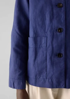TOAST Garment Dyed Cotton Linen Jacket-Women Linen|Coats & Jackets