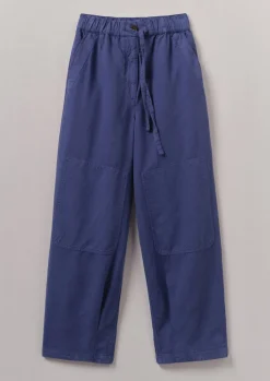 TOAST Garment Dyed Cotton Linen Canvas Trousers-Women Linen|Trousers