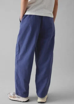 TOAST Garment Dyed Cotton Linen Canvas Trousers-Women Linen|Trousers