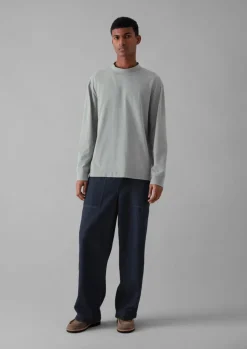 TOAST Garment Dyed Cotton Long Sleeve Tee- Tops & Tees