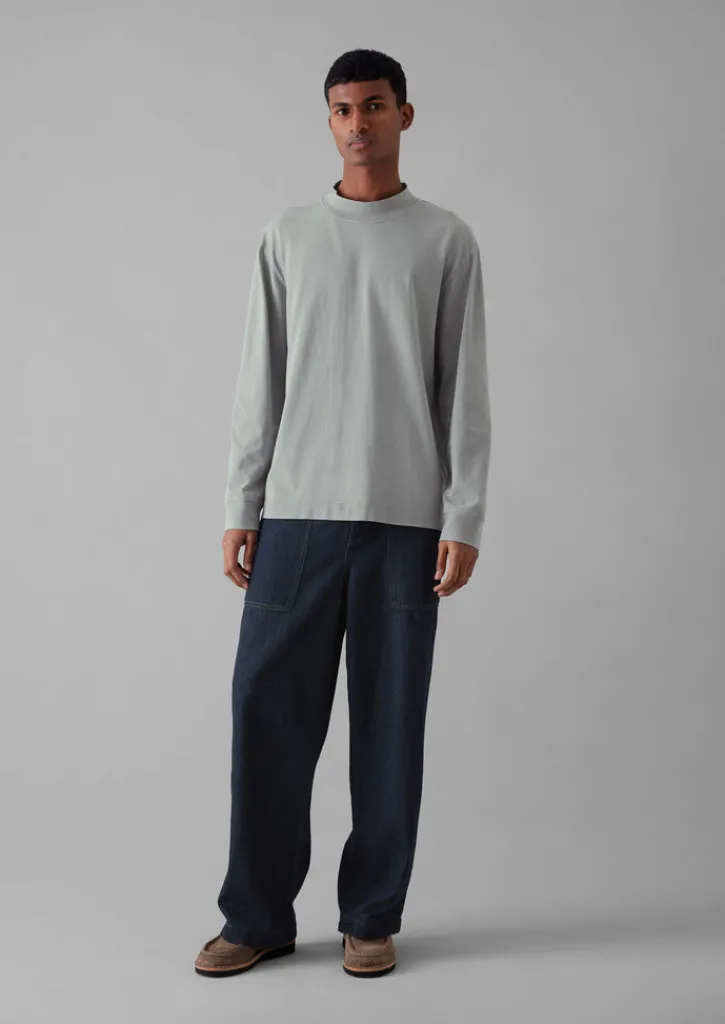 TOAST Garment Dyed Cotton Long Sleeve Tee- Tops & Tees